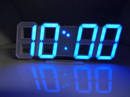 3D Digital Wall Clock Decoration for Home Glow Night Mode Adjustable Electronic Watch Living Room LED Clock Decor Clocks Garden