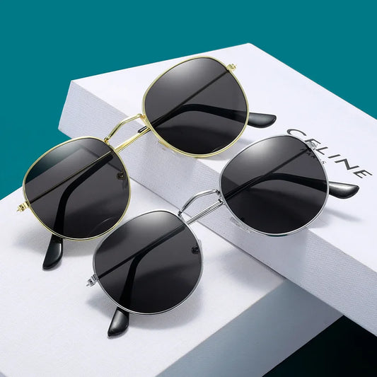 Round Sunglasses Men Vintage Metal Sunglasses for Women Luxury Brand Goggle Sun Glasses Ladies Sun Glasses for Female Male ﻿