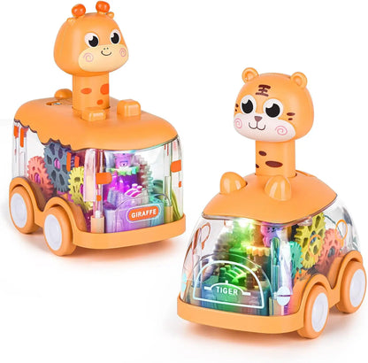 Baby Toy Cars for Kids Boy 1 2 3 Years Birthday Gift Press and Go Car Educational Toys  Animal Pull Back Cars Toys for Children