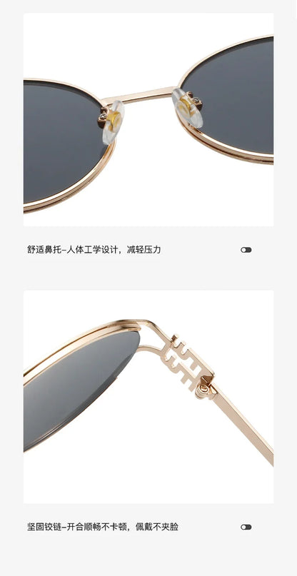 New Summer Sunglasses – Oval-shaped, high-end ins-style women's fashion sunglasses, cross-border influencer favorite.
