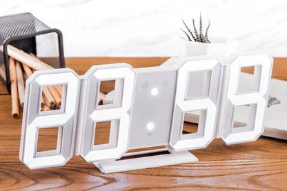 3D Digital Wall Clock Decoration for Home Glow Night Mode Adjustable Electronic Watch Living Room LED Clock Decor Clocks Garden