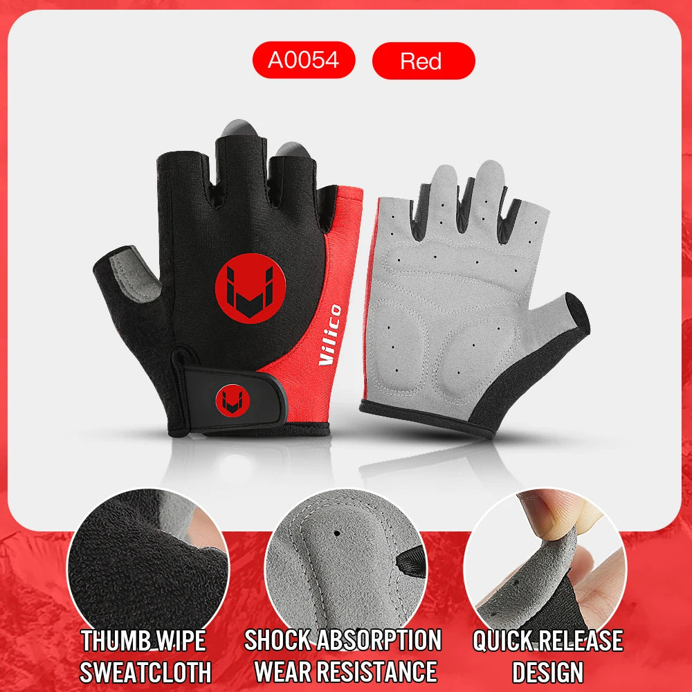 Cycling Anti-slip Full Finger Gloves MTB Bike Bicycle Gloves Pad Men Women Breathable Anti-shock Sports Gloves