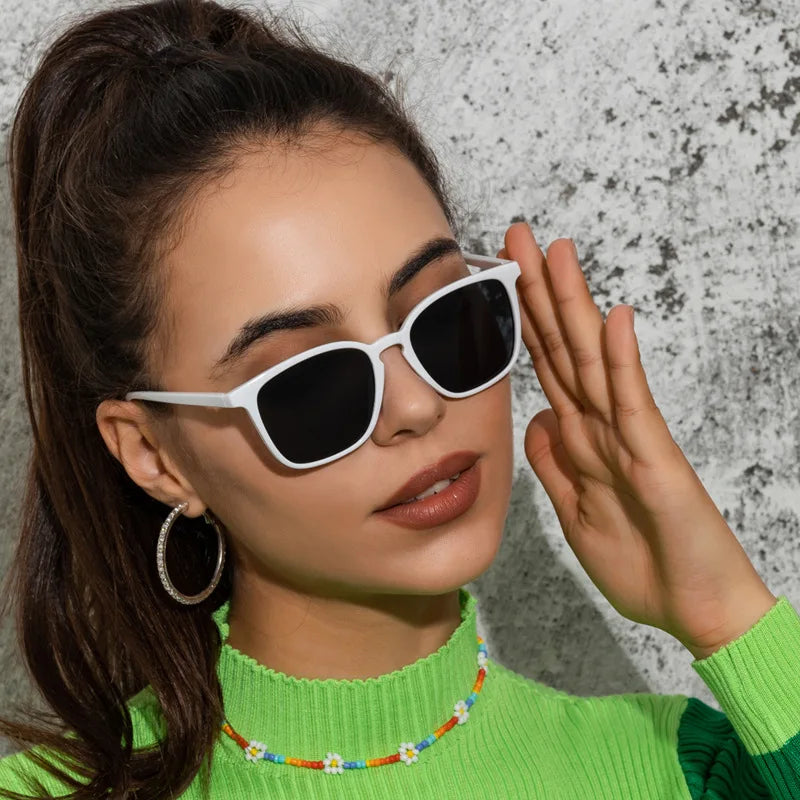 Vintage Simple Sunglasses Women Square Trend Eyeglasses Men Retro High Quality Glasses Shades Gafas De Sol Mujer UV400