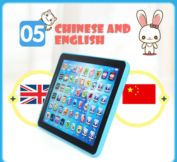 Kids Tablet Story Chinese English Learning Machine Toys Touch Song Music Game Education Baby Children Toys Girls Birthday Gift