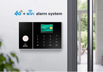 Wireless Home Alarm System Phone 4G Wifi Residential alarm Tuya Smart Home Child Safety protection Anti-theft Camera automation
