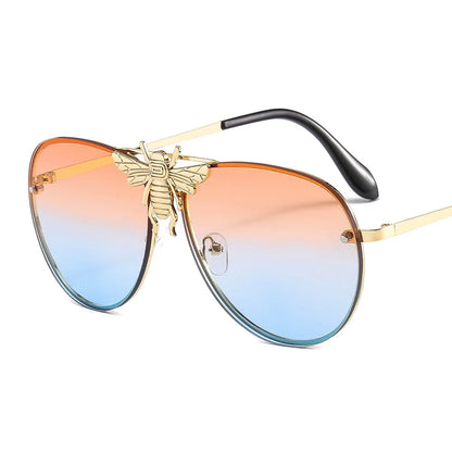 2022 Fashion Modern Oversized Sunglasses For Women Men Luxury Designer Sun Glasses Bee Decoration Trengding Shades UV400