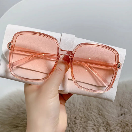 Square Sunglasses Woman Retro Vintage Gradient Sun Glasses Oversized Female Clear Lens Black White Oculos De Sol Glasses Women