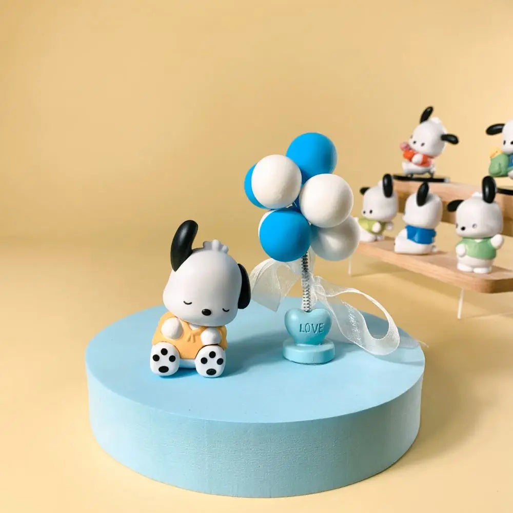 Sanrio Pochacco Go To School Cartoon Anime Figure Doll Model Decorate Action Figures Hobbies Children's Toys Christmas Gift