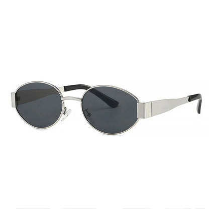 Luxury brand metal sunglasses for men and women unisex designer fashion sun glasses Oval unisex Stylish Eyewear shades UV400