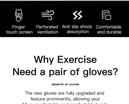 Cycling Anti-slip Full Finger Gloves MTB Bike Bicycle Gloves Pad Men Women Breathable Anti-shock Sports Gloves