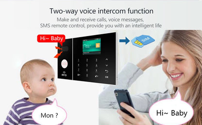 Wireless Home Alarm System Phone 4G Wifi Residential alarm Tuya Smart Home Child Safety protection Anti-theft Camera automation