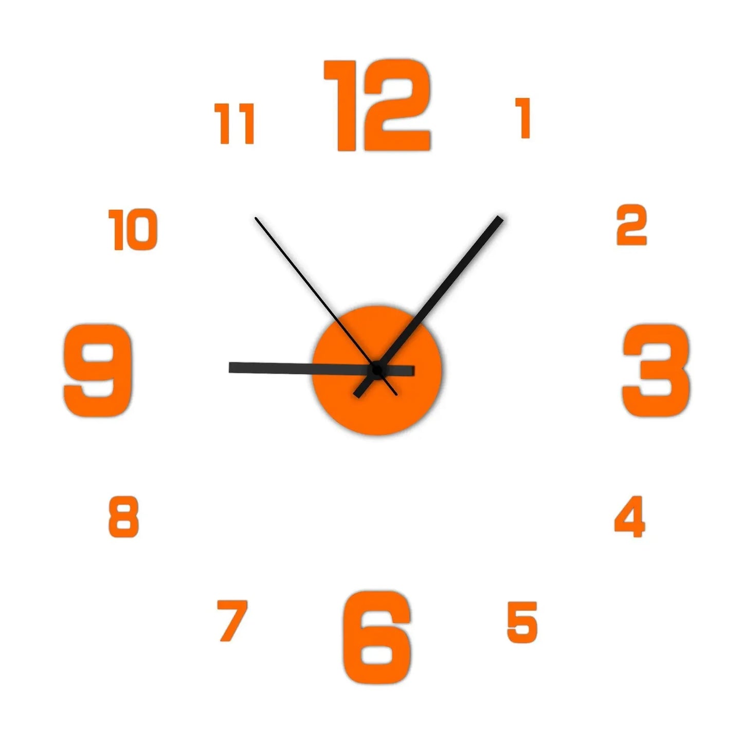 Creative Frameless DIY Wall Clock Wall Decoration Home Silent Clock Living Room Office Wall Decoration Art Bedroom Decor Modern