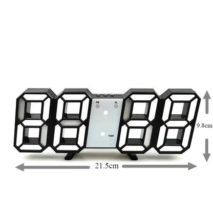 3D Digital Wall Clock Decoration for Home Glow Night Mode Adjustable Electronic Watch Living Room LED Clock Decor Clocks Garden