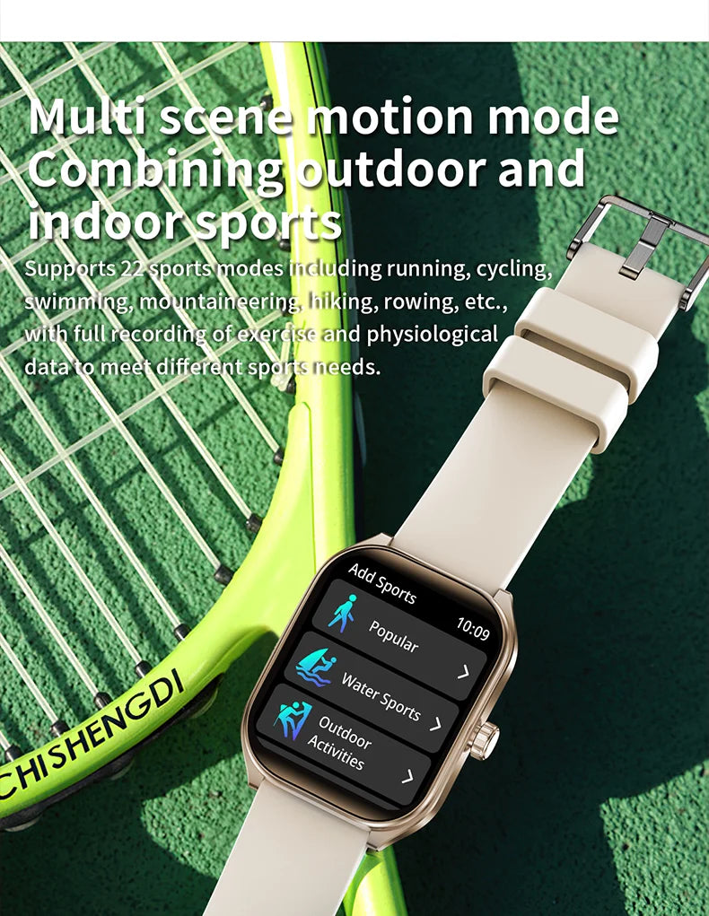 2025 Smart Watch 2.01" IPS HD Display | IP68 Waterproof | Bluetooth 5.3 | 3D Curved Glass | Smart Features:Voice Assistant