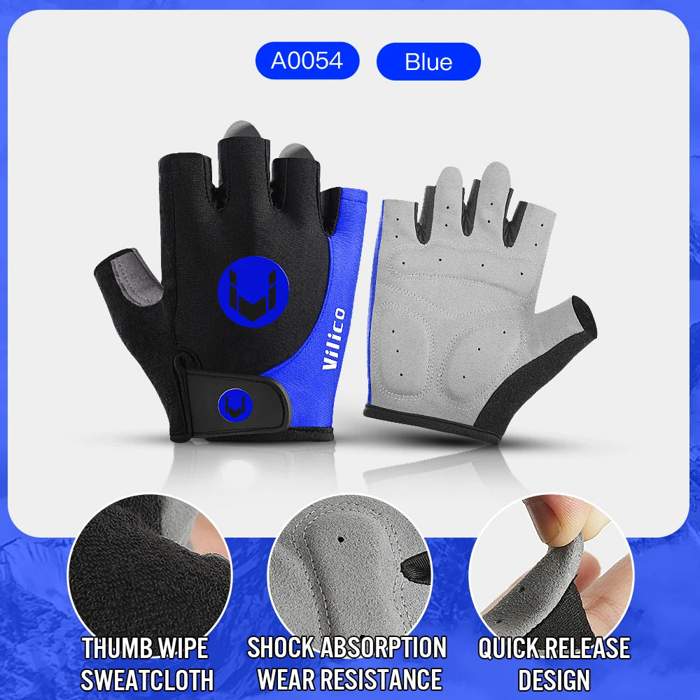 Cycling Anti-slip Full Finger Gloves MTB Bike Bicycle Gloves Pad Men Women Breathable Anti-shock Sports Gloves