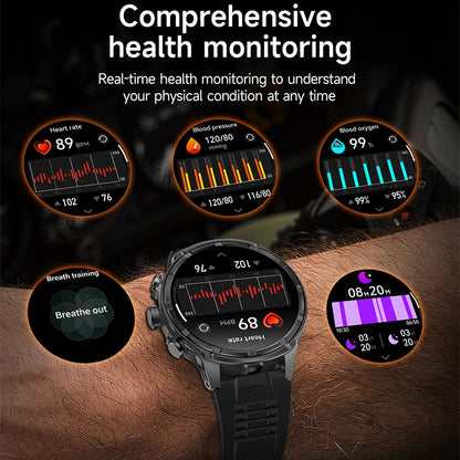 2024 Men's Smart Watch 1.85-inch Full Screen Touch Screen 360 * 360 Resolution IP67 Waterproof 710Mah Battery Capacity Watch