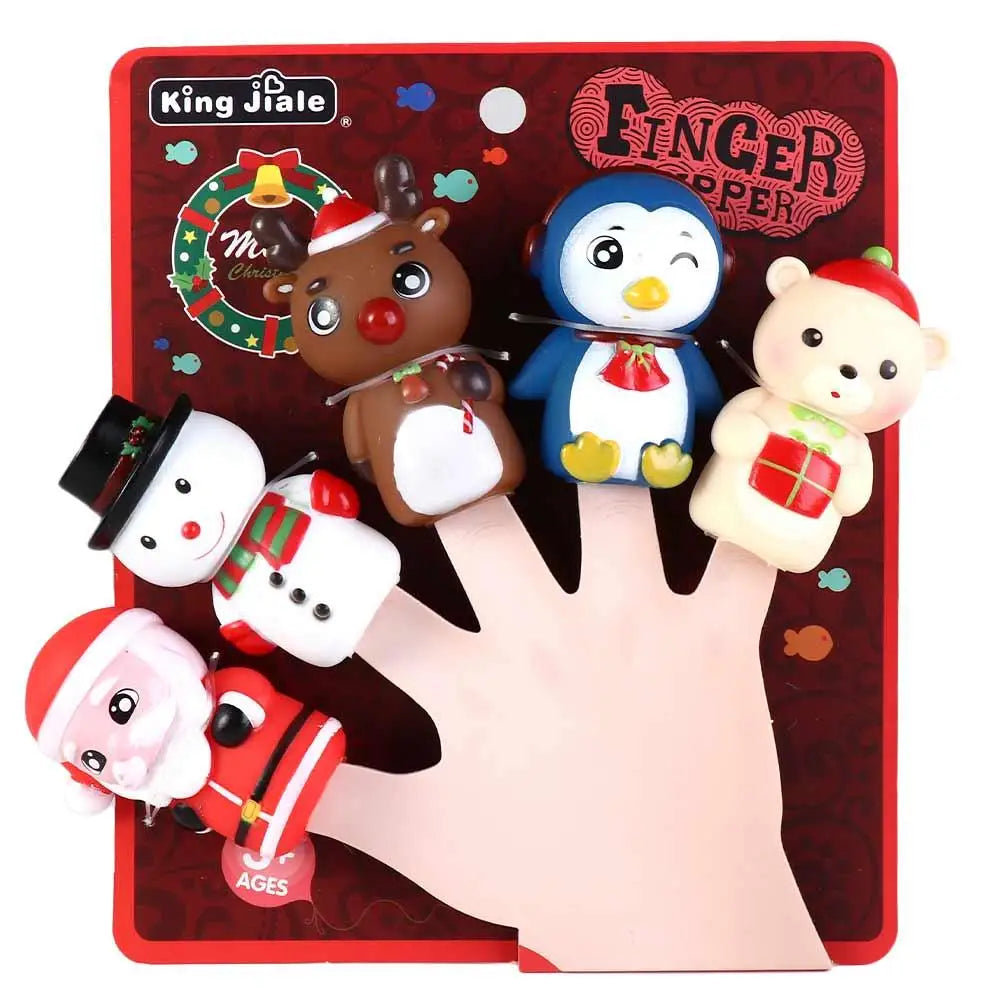 Puppet Toy Finger Dolls Animal  Toys Cartoon Animal Dinosaur Hand Puppet Fingers Puppets Animal Head Gloves Tiny Hands Toys
