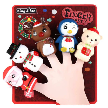 Puppet Toy Finger Dolls Animal  Toys Cartoon Animal Dinosaur Hand Puppet Fingers Puppets Animal Head Gloves Tiny Hands Toys