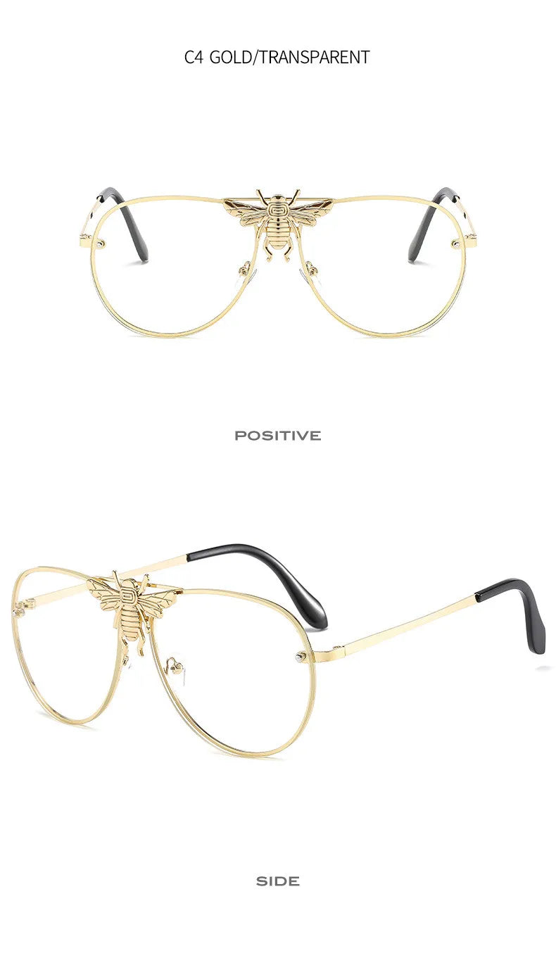 2022 Fashion Modern Oversized Sunglasses For Women Men Luxury Designer Sun Glasses Bee Decoration Trengding Shades UV400