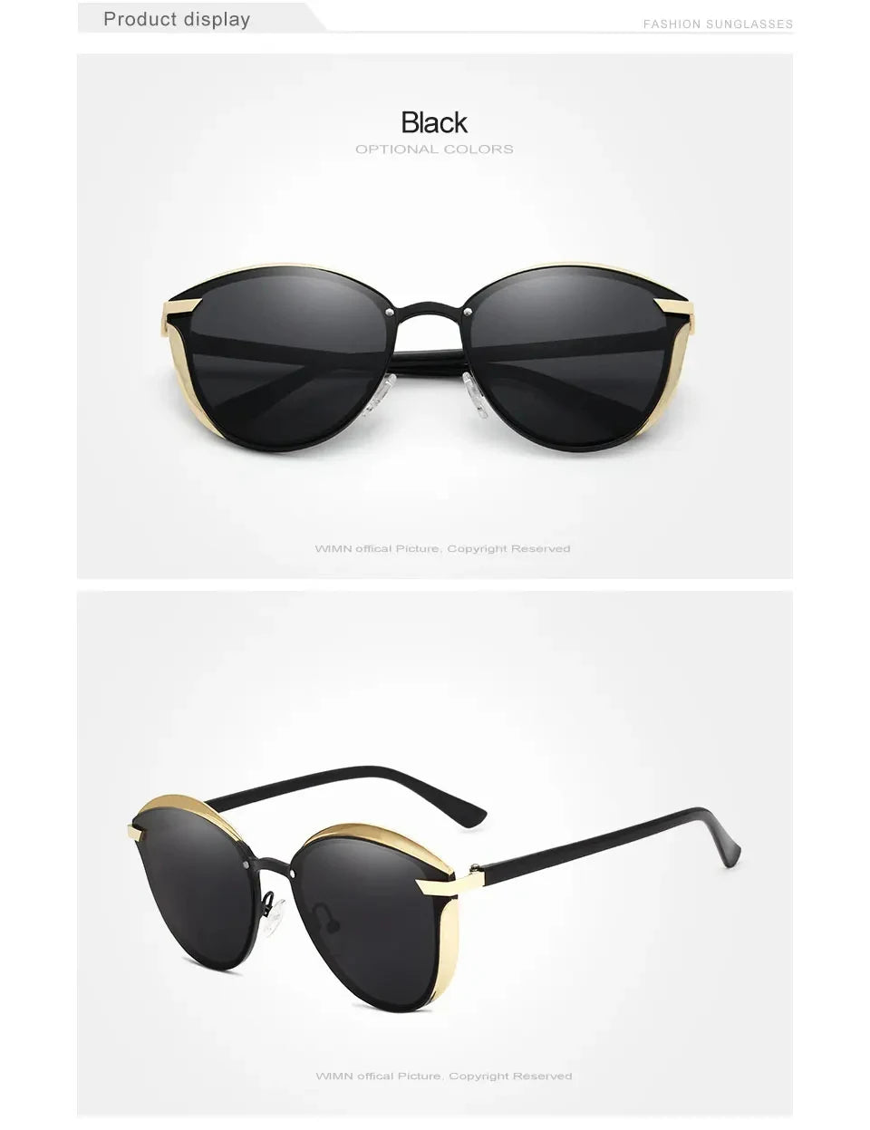 WIMN Polarized Sunglasses For Women Cat Eye Sun Glass Ladies Woman Eyewear Accessory UVAB Protection