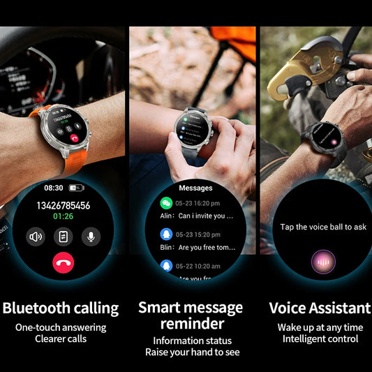 2024 Men's Smart Watch 1.85-inch Full Screen Touch Screen 360 * 360 Resolution IP67 Waterproof 710Mah Battery Capacity Watch