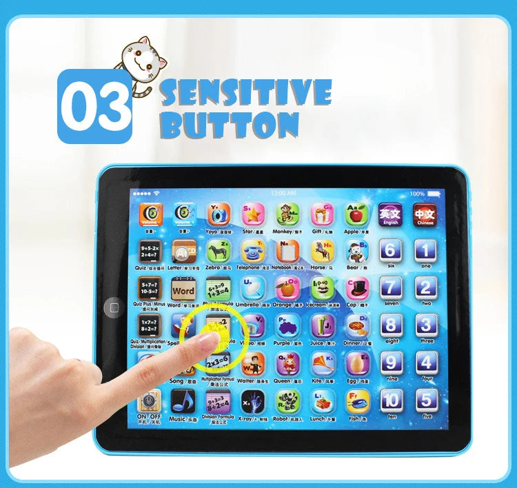 Kids Tablet Story Chinese English Learning Machine Toys Touch Song Music Game Education Baby Children Toys Girls Birthday Gift