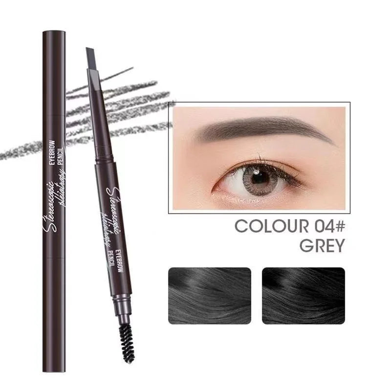 2 in 1 Eyebrow pencil professional Cosmetics makeup for women 5 Colors Waterproof Eyebrow Tattoo brush Long Lasting eyebrow pen