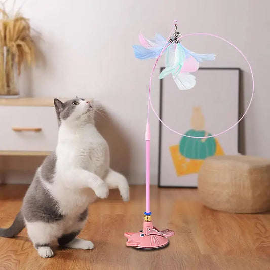 Suction Cup Cat Toy Interactive Self Play Toys With Suction Cup Portable Pet Toys For Indoor Cats  Cat loves it so much
