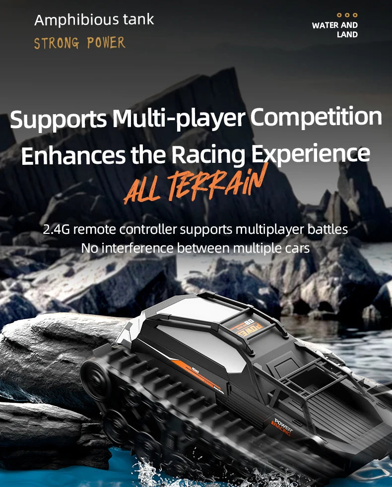 JJRC Q183 4WD RC Car 2.4G Amphibious 4 Wheel Remote Control Truck Climbing Off Road Waterproof Armored Vehicles Children's Toys