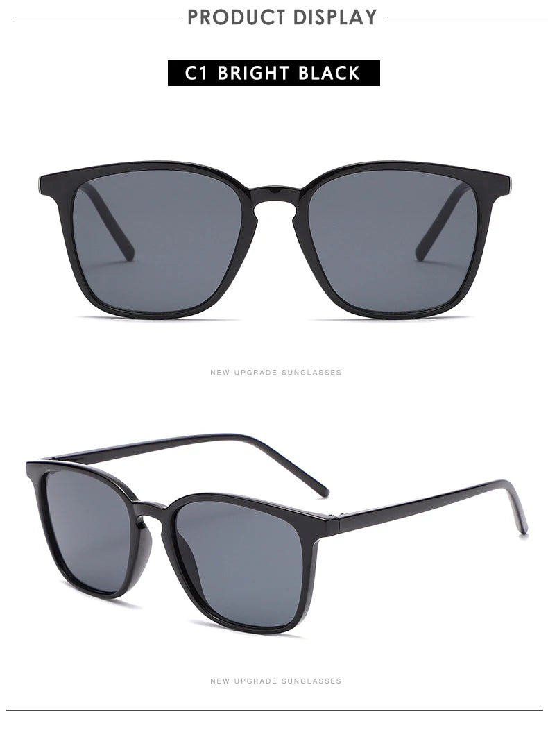 Vintage Simple Sunglasses Women Square Trend Eyeglasses Men Retro High Quality Glasses Shades Gafas De Sol Mujer UV400