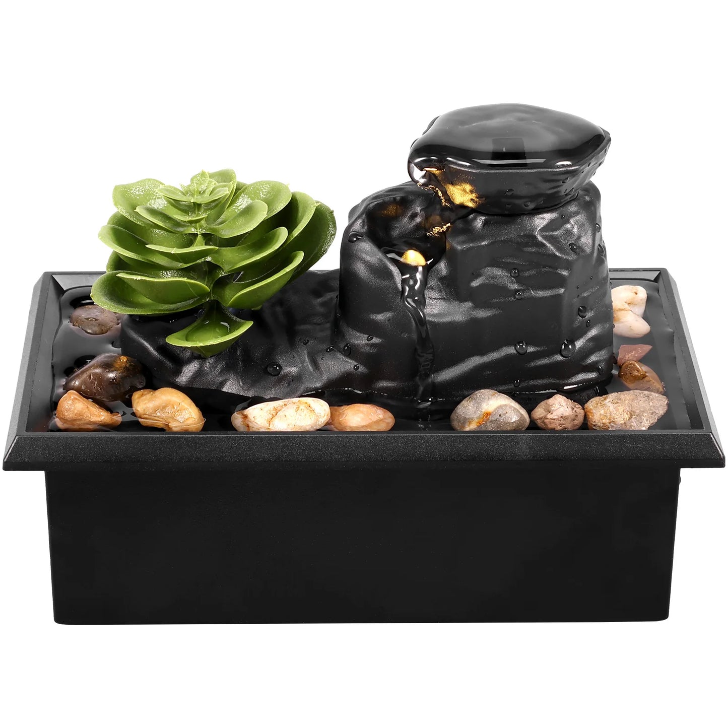 Desktop Water Fountain Decor TableTop Fountain Relaxation Tabletop Relaxion Mini Indoor Water Fountain for Home Decor Crafts