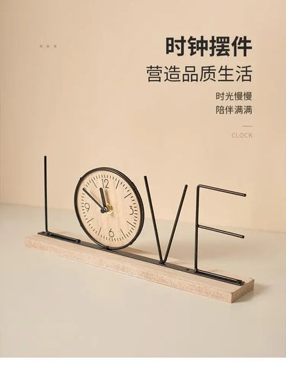 Handmade creative TV cabinet decoration furniture home living room bedroom wine cabinet office desktop clock decoration