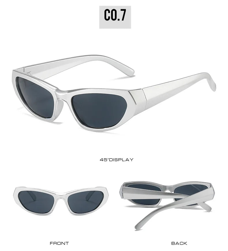 Steampunk Goggle Women Sunglasses Female Men Cyber Punk Sun Glasses Vintage Shades Futuristic Eyewear Lady Rideing Eyeglasses