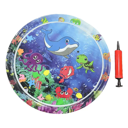 Water Play Mat For Cats Water Mat For Cat And Dog Thickened Water Sensory Playmat Pet Play Water Sensory Pad Summer Cooling Pet