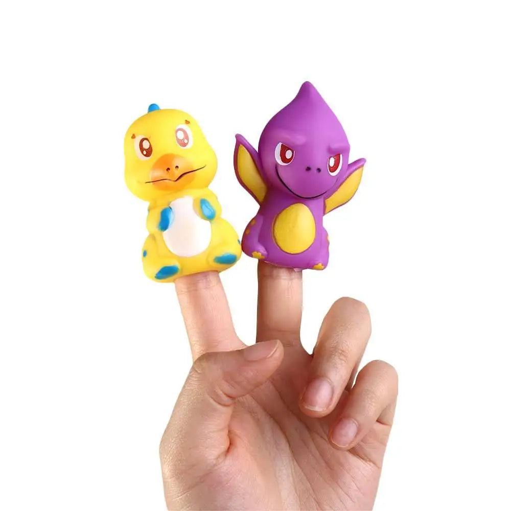 Puppet Toy Finger Dolls Animal  Toys Cartoon Animal Dinosaur Hand Puppet Fingers Puppets Animal Head Gloves Tiny Hands Toys