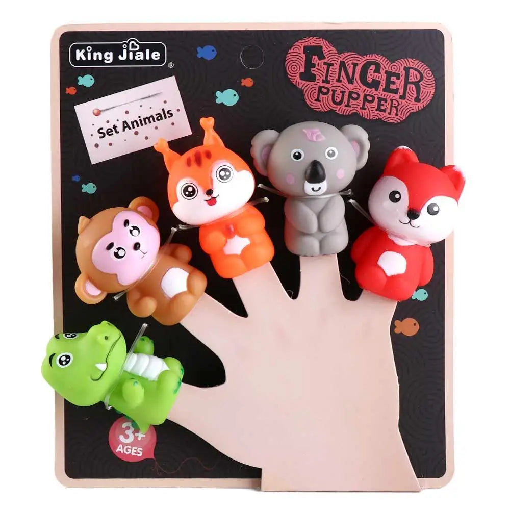 Puppet Toy Finger Dolls Animal  Toys Cartoon Animal Dinosaur Hand Puppet Fingers Puppets Animal Head Gloves Tiny Hands Toys