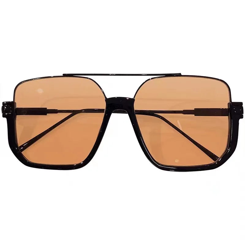 Women Vintage Oversized Sunglasses Fashion Men Square UV400 Shades Eyewear Unisex Trendy Ins Luxury Design Sun Glasses Goggles