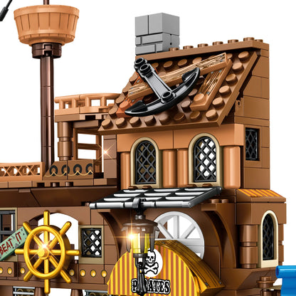 573pcs Ideas Pirate Ship Model Building Blocks Set,Halloween Christmas Gifts,Children'S Toys,Compatible With Legoed Particles