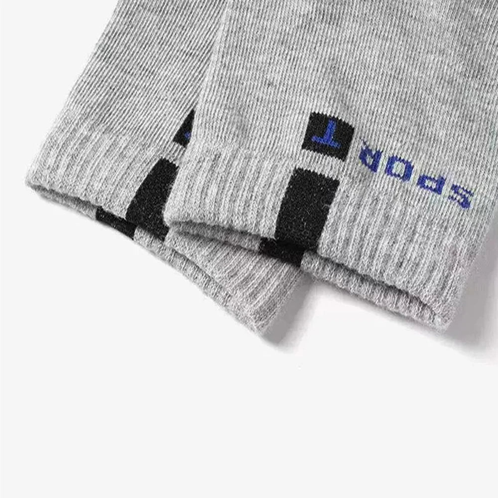 2/5/10 Pairs Men Knitted Anti Odor Round Neck Socks Sports Sweat Absorbing Breathable Soft Comfortable Business Casual Socks
