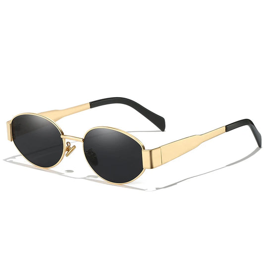 New Sunglasses For Women And Men UV400 Sun Glasses Alloy Oval Eyewear