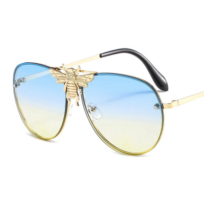 2022 Fashion Modern Oversized Sunglasses For Women Men Luxury Designer Sun Glasses Bee Decoration Trengding Shades UV400