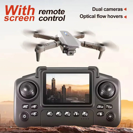Newest E88 E99D Screen-controlled Lighting Mini Drone 4K 2 Camera Optical Flow Remote Control Aircraft Dji Mavic Air 2