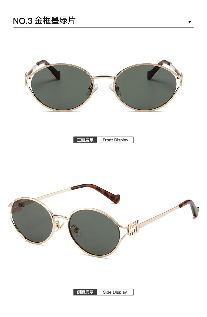 New Summer Sunglasses – Oval-shaped, high-end ins-style women's fashion sunglasses, cross-border influencer favorite.