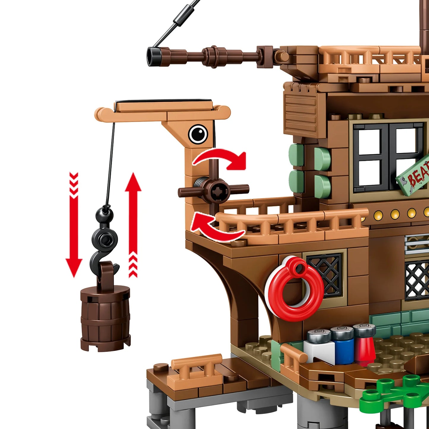 573pcs Ideas Pirate Ship Model Building Blocks Set,Halloween Christmas Gifts,Children'S Toys,Compatible With Legoed Particles