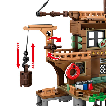 573pcs Ideas Pirate Ship Model Building Blocks Set,Halloween Christmas Gifts,Children'S Toys,Compatible With Legoed Particles