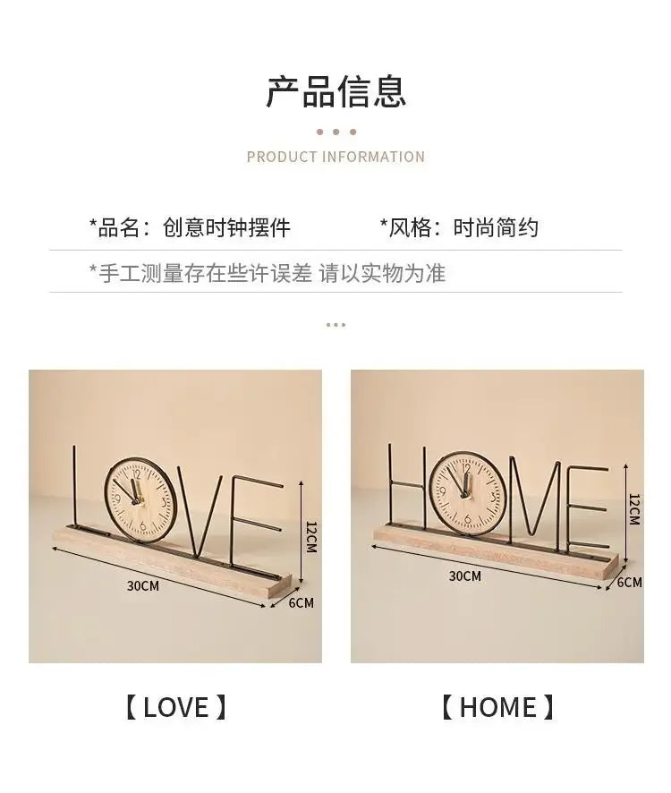 Handmade creative TV cabinet decoration furniture home living room bedroom wine cabinet office desktop clock decoration