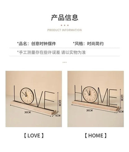 Handmade creative TV cabinet decoration furniture home living room bedroom wine cabinet office desktop clock decoration