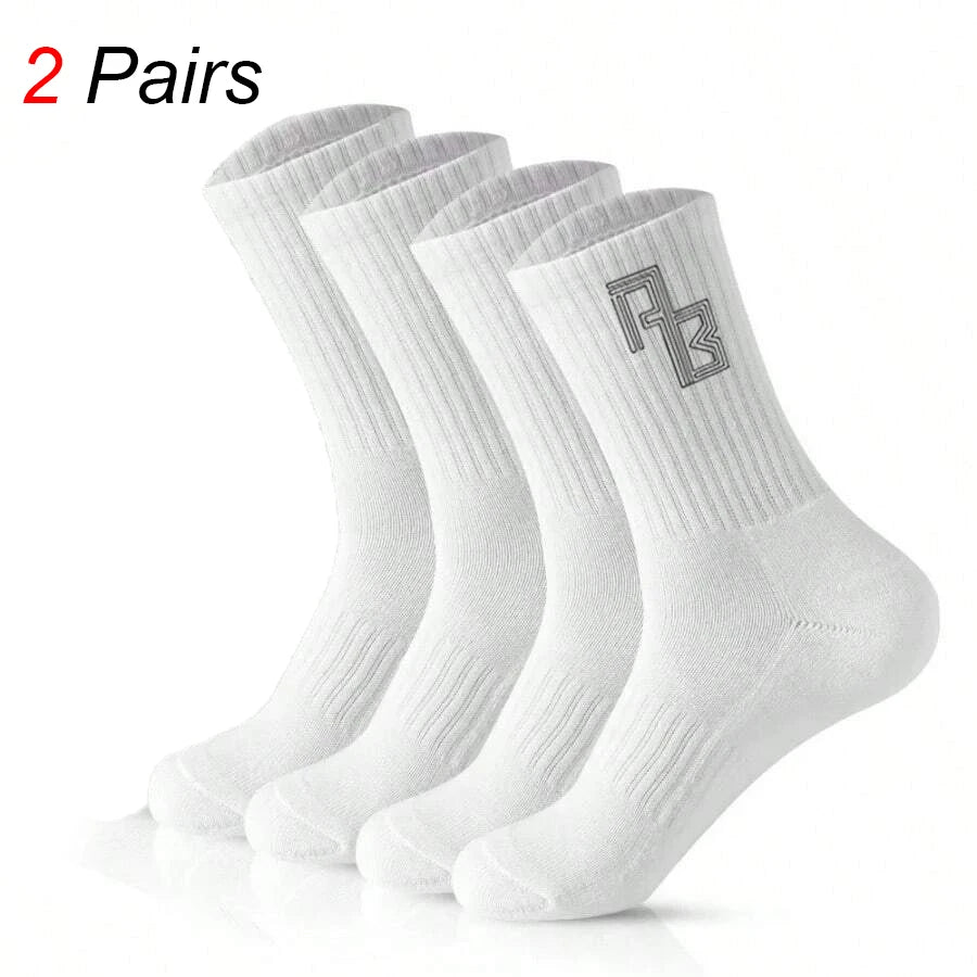 2/5/10 Pairs Men Knitted Anti Odor Round Neck Socks Sports Sweat Absorbing Breathable Soft Comfortable Business Casual Socks