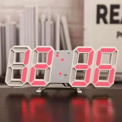 3D Digital Wall Clock Decoration for Home Glow Night Mode Adjustable Electronic Watch Living Room LED Clock Decor Clocks Garden