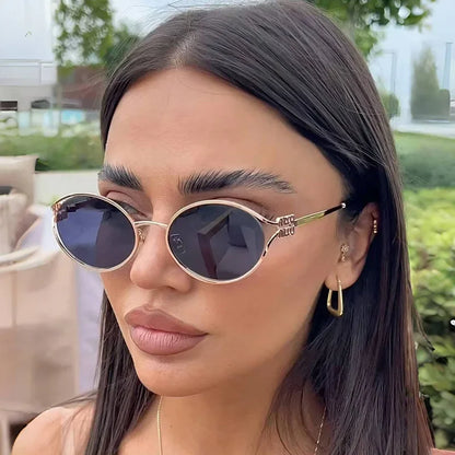 New Summer Sunglasses – Oval-shaped, high-end ins-style women's fashion sunglasses, cross-border influencer favorite.